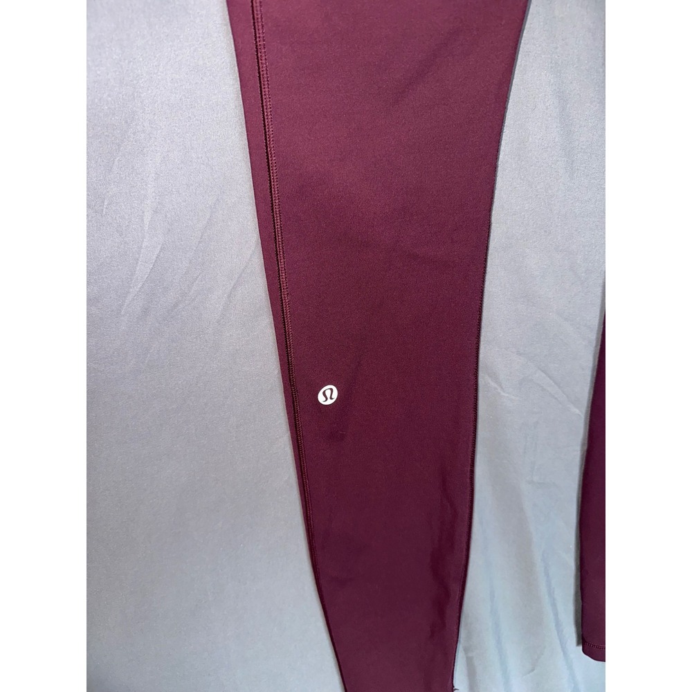 Lululemon Speed Up Tight Burgundy Running Leggings Pockets Size 4 Maroon - Picture 3 of 6